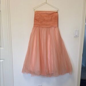 NWT J. Crew Peach Strapless Dress
